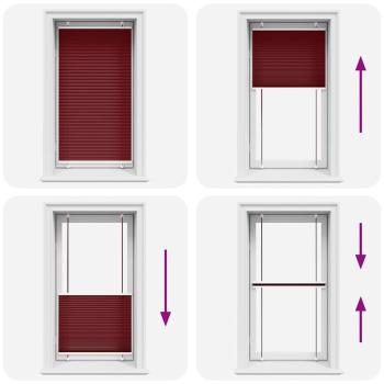 Plissee Bordeauxrot 80x150 cm Stoffbreite 79,4 cm Polyester