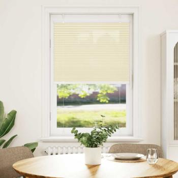 ARDEBO.de - Plissee Creme 75x100 cm Stoffbreite 74,4 cm Polyester