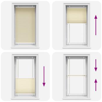 Plissee Creme 75x100 cm Stoffbreite 74,4 cm Polyester