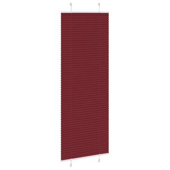 Plissee Bordeauxrot 75x200 cm Stoffbreite 74,4 cm Polyester