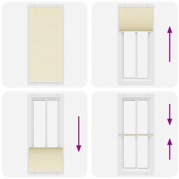 Plissee Creme 95x200 cm Stoffbreite 94,4 cm Polyester