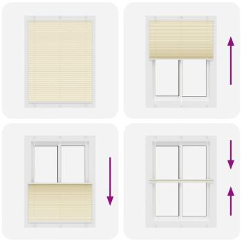 Plissee Creme 110x100 cm Stoffbreite 109,4 cm Polyester