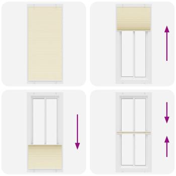 Plissee Creme 85x200 cm Stoffbreite 84,4 cm Polyester