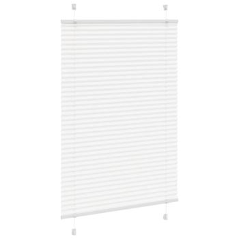 Plissee Weiß 95x100 cm Stoffbreite 94,4 cm Polyester