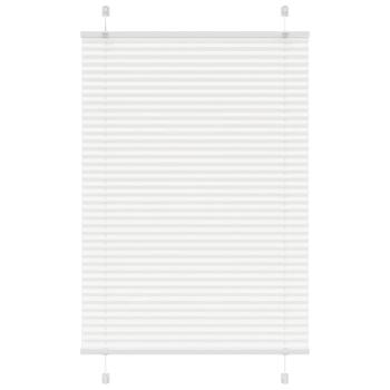 ARDEBO.de - Plissee Weiß 85x100 cm Stoffbreite 84,4 cm Polyester