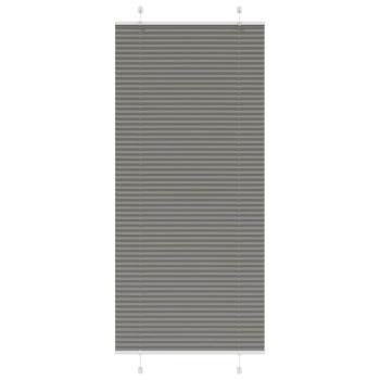 ARDEBO.de - Plissee Anthrazit 90x200 cm Stoffbreite 89,4 cm Polyester