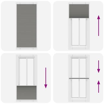 Plissee Anthrazit 90x200 cm Stoffbreite 89,4 cm Polyester