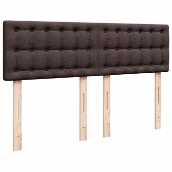 Boxspringbett mit Matratze Dunkelbraun 140x190 cm Stoff