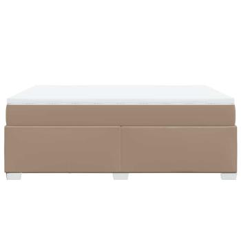 Boxspringbett Matratze Cappuccino-Braun 140x190cm Kunstleder