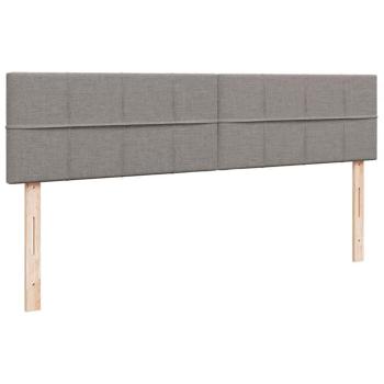 Ottoman-Bett mit Matratze & LEDs Taupe 180x200 cm Stoff