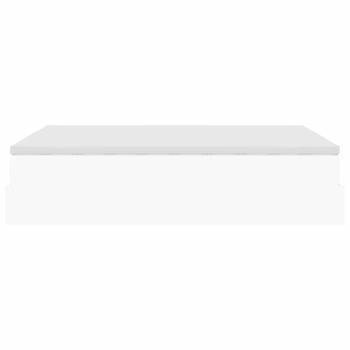 Ottoman-Bett mit Matratze Weiß 140x190 cm Kunstleder