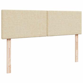 Ottoman-Bett mit Matratze Creme 140x190 cm Stoff