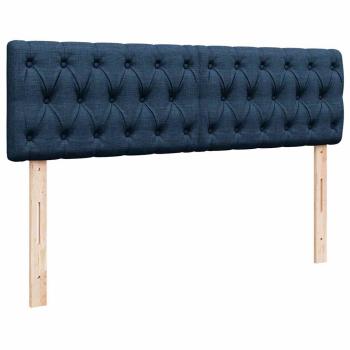 Ottoman-Bett mit Matratze Blau 140x190 cm Stoff