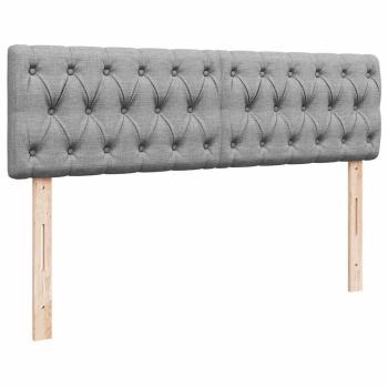 Ottoman-Bett mit Matratze Hellgrau 140x190 cm Stoff