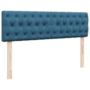 Ottoman-Bett mit Matratze & LEDs Dunkelblau 140x190 cm Samt