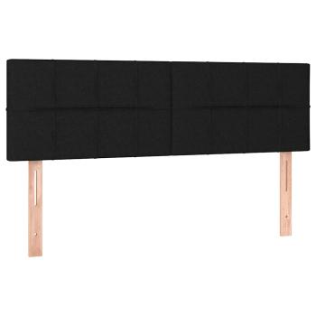 Ottoman-Bett mit Matratze & LEDs Schwarz 140x190 cm Stoff