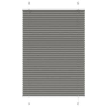 Plissee Anthrazit 85x100 cm Stoffbreite 84,4 cm Polyester