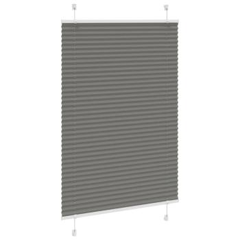 Plissee Anthrazit 85x100 cm Stoffbreite 84,4 cm Polyester
