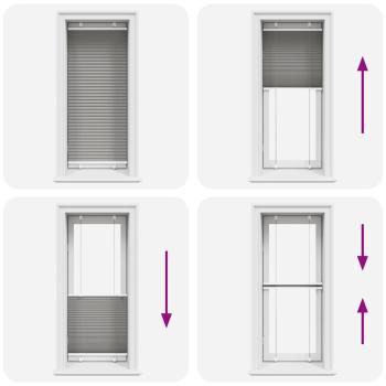 Plissee Anthrazit 55x100 cm Stoffbreite 54,4 cm Polyester