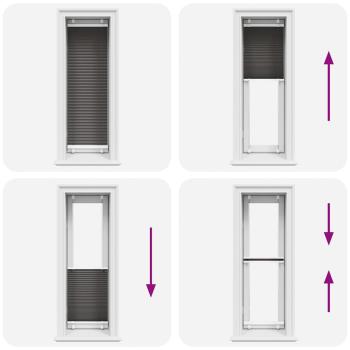 Plissee Schwarz 50x100 cm Stoffbreite 49,4 cm Polyester