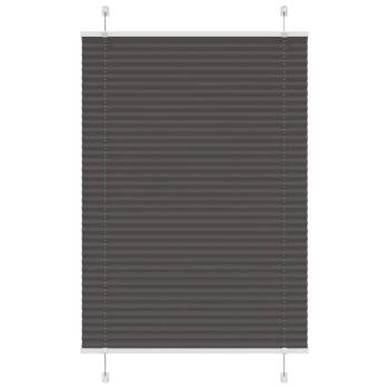 ARDEBO.de - Plissee Schwarz 85x100 cm Stoffbreite 84,4 cm Polyester
