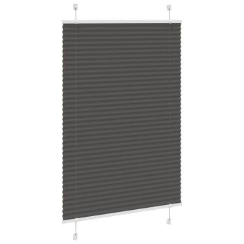 Plissee Schwarz 85x100 cm Stoffbreite 84,4 cm Polyester