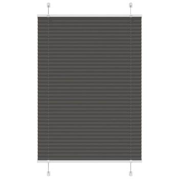 ARDEBO.de - Plissee Schwarz 85x150 cm Stoffbreite 84,4 cm Polyester