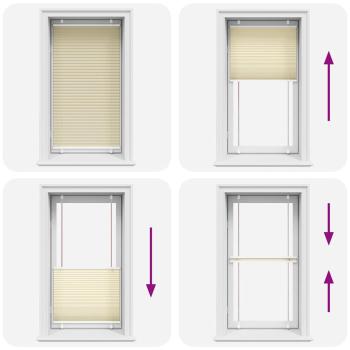 Plissee Creme 70x100 cm Stoffbreite 69,4 cm Polyester