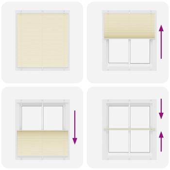Plissee Creme 115x150 cm Stoffbreite 114,4 cm Polyester