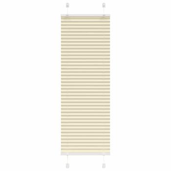 ARDEBO.de - Plissee Creme 50x150 cm Stoffbreite 49,4 cm Polyester