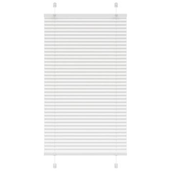 ARDEBO.de - Plissee Weiß 80x100 cm Stoffbreite 79,4 cm Polyester