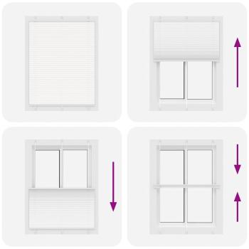 Plissee Weiß 110x100 cm Stoffbreite 109,4 cm Polyester