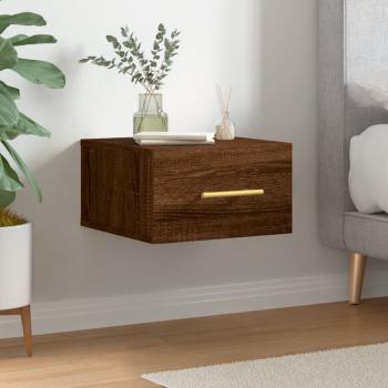ARDEBO.de - Wand-Nachttisch Braun Eichen-Optik 35x35x20 cm