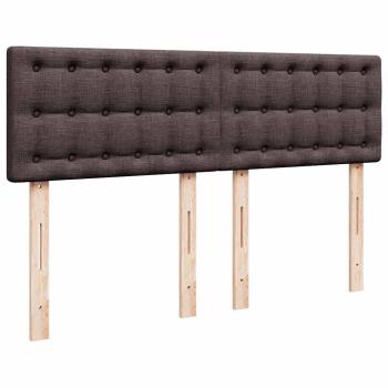 Boxspringbett mit Matratze Dunkelbraun 140x190 cm Stoff