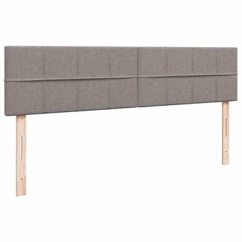 Ottoman-Bett mit Matratze Taupe 180x200 cm Stoff