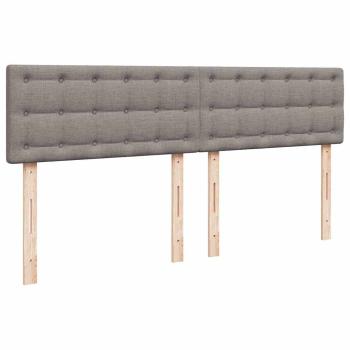 Ottoman-Bett mit Matratze & LEDs Taupe 180x200 cm Stoff