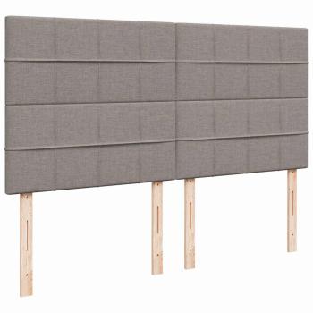 Ottoman-Bett mit Matratze & LEDs Taupe 180x200 cm Stoff