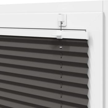 ARDEBO.de - Plissee Schwarz 100x200 cm Stoffbreite 99,4 cm Polyester