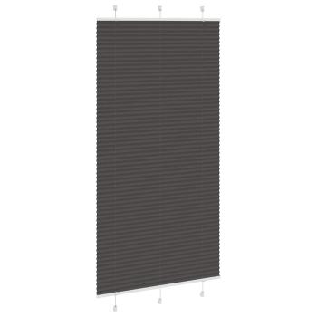 Plissee Schwarz 110x200 cm Stoffbreite 109,4 cm Polyester