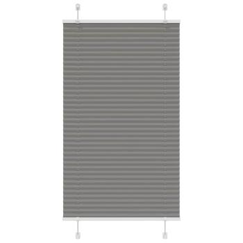 ARDEBO.de - Plissee Anthrazit 70x150 cm Stoffbreite 69,4 cm Polyester