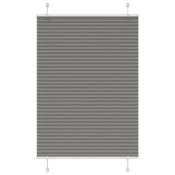 ARDEBO.de - Plissee Anthrazit 90x150 cm Stoffbreite 89,4 cm Polyester