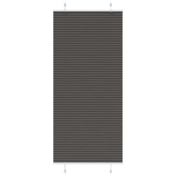 ARDEBO.de - Plissee Schwarz 85x200 cm Stoffbreite 84,4 cm Polyester
