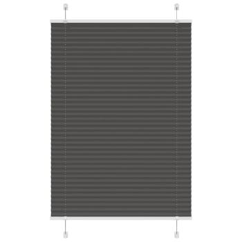 ARDEBO.de - Plissee Schwarz 100x150 cm Stoffbreite 99,4 cm Polyester