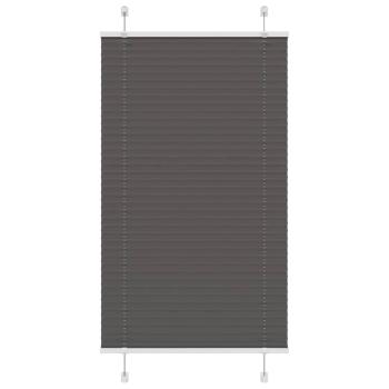 ARDEBO.de - Plissee Schwarz 80x100 cm Stoffbreite 79,4 cm Polyester