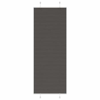 ARDEBO.de - Plissee Schwarz 75x200 cm Stoffbreite 74,4 cm Polyester