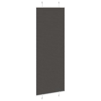 Plissee Schwarz 75x200 cm Stoffbreite 74,4 cm Polyester