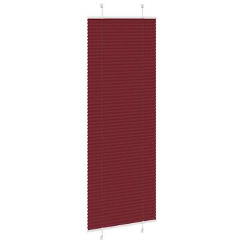 Plissee Bordeauxrot 80x200 cm Stoffbreite 79,4 cm Polyester