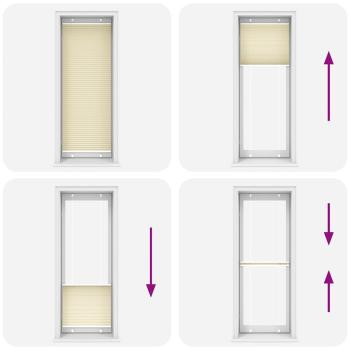 Plissee Creme 80x200 cm Stoffbreite 79,4 cm Polyester