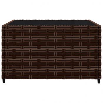 3-tlg. Garten-Lounge-Set mit Kissen Braun Poly Rattan