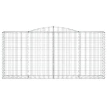 Gabione mit Hochbogen 400x50x180/200 cm Verzinktes Eisen